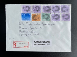 NETHERLANDS 1994 REGISTERED LETTER LELYSTAD TO UTRECHT 17-03-1994 NEDERLAND AANGETEKEND - Briefe U. Dokumente