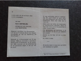 Aannemer Bouwwerken - Karel Aertbeliën ° 's-Gravenwezel 1909 + Antwerpen 1983 X José Bastiaens - Begraf. Schoten - Obituary Notices