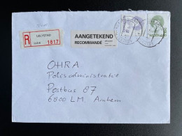 NETHERLANDS 1996 REGISTERED LETTER LELYSTAD TO ARNHEM 02-03-1996 NEDERLAND AANGETEKEND - Cartas & Documentos