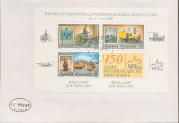 Österreich 2000 Briefmarken-Ausst. WIPA 2000 Ersttagsbrief Block 14 FDC (X16577) - FDC