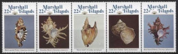 Marshall-Inseln 1985 Meeresschnecken 35/39 ZD Postfrisch (C860) - Marshall Islands