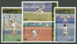 Zentralafrikanische Republik 1986 Olymp. Spiele Seoul Tennis 1265/68 Postfrisch - Centrafricaine (République)