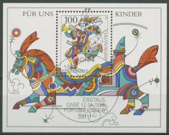 Bund 1996 Für Uns Kinder Postreiter Block 35 ESST Bonn Gestempelt (C98725) - Autres & Non Classés