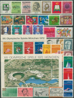 Bund 1972 Jahrgang Komplett (710/52, Block 7/8) Postfrisch (SG98476) - Unused Stamps