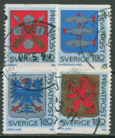 Schweden 1985 Rabatt-Freimarken Provinzwappen 1330/33 Gestempelt - Gebruikt