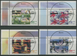 Bund 1998 Sporthilfe Fußball Olympia Rudern 1968/71 Ecke 1 TOP-ESST Bonn (E2850) - Used Stamps