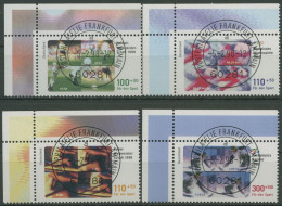 Bund 1998 Sporthilfe Fußball Olympia Rudern 1968/71 Ecke 1 TOP-Stempel (E2849) - Used Stamps