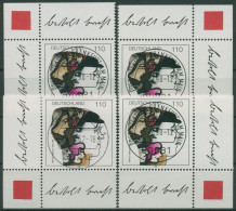 Bund 1998 Bertholt Brecht 1972 Alle 4 Ecken Mit TOP-Stempel (E2858) - Gebraucht