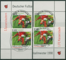 Bund 1998 Fußball FC Kaiserslautern 2010 Alle 4 Ecken TOP-ESST Berlin (E2934) - Used Stamps