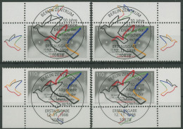 Bund 1998 Menschenrechte Friedenstaube 2026 Alle 4 Ecken TOP-ESST Berlin (E2982) - Used Stamps