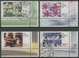 Bund 1998 Sporthilfe Fußball Olympia Rudern 1968/71 Ecke 4 Gestempelt (E2855) - Used Stamps