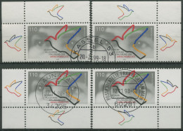 Bund 1998 Menschenrechte Friedenstaube 2026 Alle 4 Ecken Gestempelt (E2981) - Used Stamps