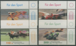 Bund 1999 Sporthilfe Rennsport Pferderennen 2031/34 Ecke 2 Postfrisch (E2994) - Ungebraucht