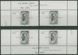 Bund 1998 Telefonseelsorge 2021 Alle 4 Ecken Postfrisch (E2959) - Ungebraucht