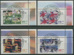 Bund 1998 Sporthilfe Fußball Olympia Rudern 1968/71 Ecke 2 TOP-Stempel (E2852) - Used Stamps