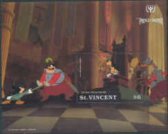 St Vincent - 1991 - Disney: Mickey, The Prince And The Pauper - Yv Bf 151 - Disney