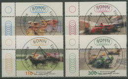 Bund 1999 Sporthilfe Rennsport Pferderennen 2031/34 Ecke 1 TOP-ESST Bonn (E2998) - Used Stamps