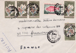 Congo --1974 --lettre D'ABIDJAN Pour FRANCONVILLE-95  (France) --timbres Dont Poisson , Cachet - Ivory Coast (1960-...)