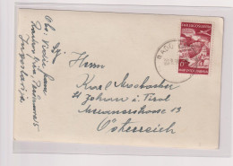 YUGOSLAVIA, 1951 RADOVLJICA Parachuting BLED Nice Postcard To Austria - Brieven En Documenten