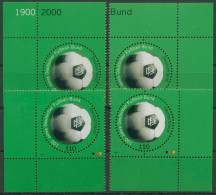 Bund 2000 Deutscher Fußballbund DFB 2091 Alle 4 Ecken Postfrisch (E3131) - Nuevos