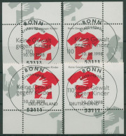 Bund 1998 Keine Gewalt Gegen Kinder 2013 Alle 4 Ecken Mit TOP-ESST Bonn (E2940) - Used Stamps