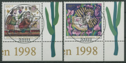 Bund 1998 Weihnachten Zeichnungen 2023/24 Ecke 4 Mit TOP-ESST Bonn (E2975) - Used Stamps