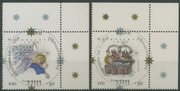 Bund 1999 Weihnachten Zeichnungen 2084/85 Ecke 2 Mit TOP-ESST Bonn (E3112) - Used Stamps