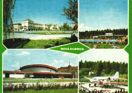 NOVA DUBNICA, MULTIPLE VIEWS, ARCHITECTURE, AIRPORT, AIRPLANE, SPA, POOL, SLOVAKIA, POSTCARD - Slovakia