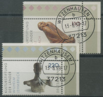 Bund 1999 Kulturstiftung Kunst Skulpturen 2063/64 Ecke 2 Mit TOP-Stempel (E3064) - Used Stamps