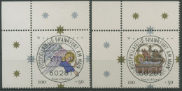 Bund 1999 Weihnachten Zeichnungen 2084/85 Ecke 1 Mit TOP-Stempel (E3109) - Used Stamps