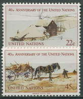 UNO New York 1985 40 Jahre Vereinte Nationen Gemälde 470/71 A Postfrisch - Ungebraucht