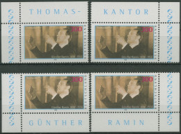 Bund 1998 Organist Günther Ramin 2020 Alle 4 Ecken Postfrisch (E2956) - Unused Stamps