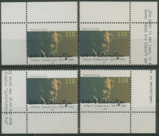 Bund 2000 Albert Schweitzer 2090 Alle 4 Ecken Postfrisch (E3129) - Unused Stamps