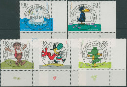 Bund 1999 Jugend: Trickfilmfiguren 2055/59 Ecke 4 Mit TOP-Stempel (E3049) - Used Stamps