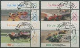 Bund 1999 Sporthilfe Rennsport Pferderennen 2031/34 Ecke 2 TOP-Stempel (E3000) - Oblitérés