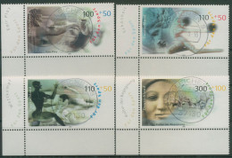 Bund 2000 Sporthilfe Sport Und Frieden 2094/97 Ecke 3 Mit TOP-Stempel (E3150) - Used Stamps