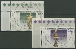 Bund 2000 Kulturstiftung Kunst Skulpturen 2107/08 Ecke 1 TOP-ESST Berlin (E3181) - Used Stamps
