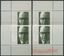 Bund 1999 Bundespräsident Gustav Heinemann 2067 Alle 4 Ecken Postfrisch (E3073) - Ongebruikt