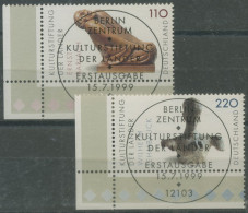 Bund 1999 Kulturstiftung Kunst Skulpturen 2063/64 Ecke 3 TOP-ESST Berlin (E3067) - Used Stamps