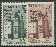 Marokko 1960 Nationales Hilfswerk Justizgebäude Mahakma 460/61 Postfrisch - Marokko (1956-...)