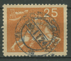 Schweden 1924 50 Jahre Weltpostverein UPU Postreiter 163 Gestempelt - Gebraucht