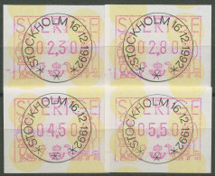 Schweden ATM 1991 Paar In Landestracht Satz ATM 1 S 2 Gestempelt - Timbres De Distributeurs [ATM]