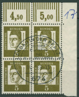 Bund 1961 Bedeutende Deutsche 347 Ya W OR II 4er-Block Ecke 2 Gestempelt - Gebraucht