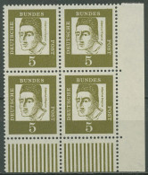Bund 1961 Bedeutende Deutsche 347 Ya W UR II 4er-Block Ecke 4 Postfrisch - Unused Stamps