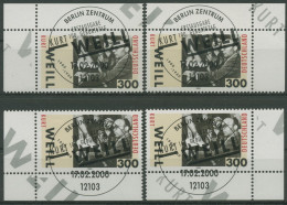 Bund 2000 Komponist Kurt Weill 2100 Alle 4 Ecken Mit TOP-ESST Berlin (E3163) - Used Stamps