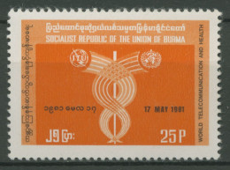 Birma (Myanmar) 1981 Weltfernmeldetag 281 Postfrisch - Myanmar (Burma 1948-...)