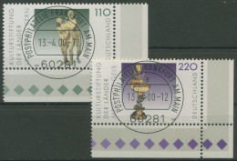 Bund 2000 Kulturstiftung Kunst Skulpturen 2107/08 Ecke 4 TOP-Stempel (E3187) - Used Stamps