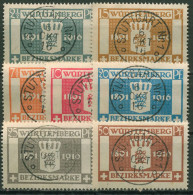 Württemberg Dienstmarken 1916 25 Jahre Regentschaft 123/29 Gestempelt - Used