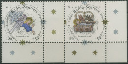 Bund 1999 Weihnachten Zeichnungen 2084/85 Ecke 4 Mit TOP-ESST Berlin (E3118) - Used Stamps