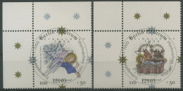 Bund 1999 Weihnachten Zeichnungen 2084/85 Ecke 1 Mit TOP-ESST Berlin (E3110) - Used Stamps